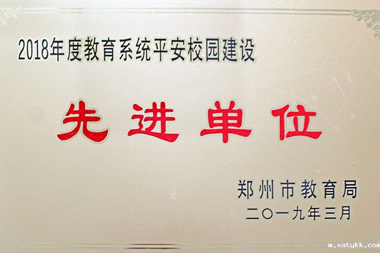 教育系统平安校园建设先进单位